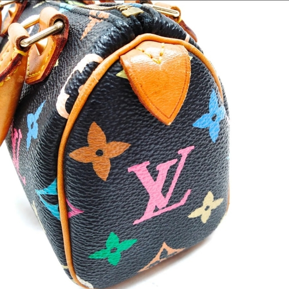 Authentic LOUIS VUITTON Multicolor Mini Sac HL Speedy in Black. - Picture 16 of 16